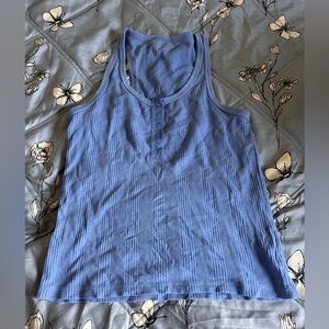 Aerie Blue Ribbed Tank Top